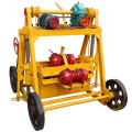 Moving QTF40-3B manual small scale electric fly ash cement hollow concrete block brick making machine price